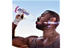Image Michael B Jordan drinking a Propel Fitness Water